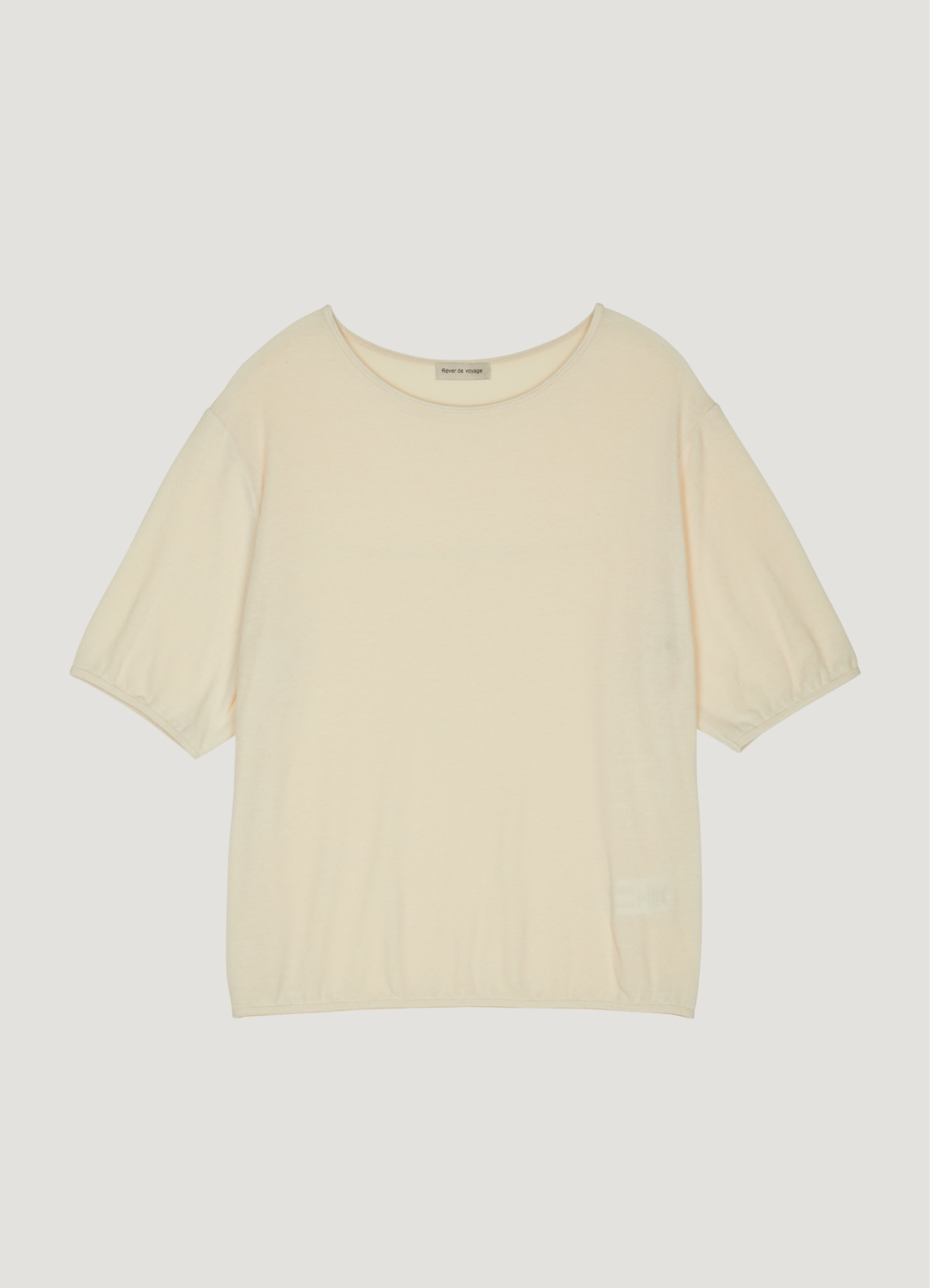 Bulky Wool Span T-shirt (Cream) Out Of Stock