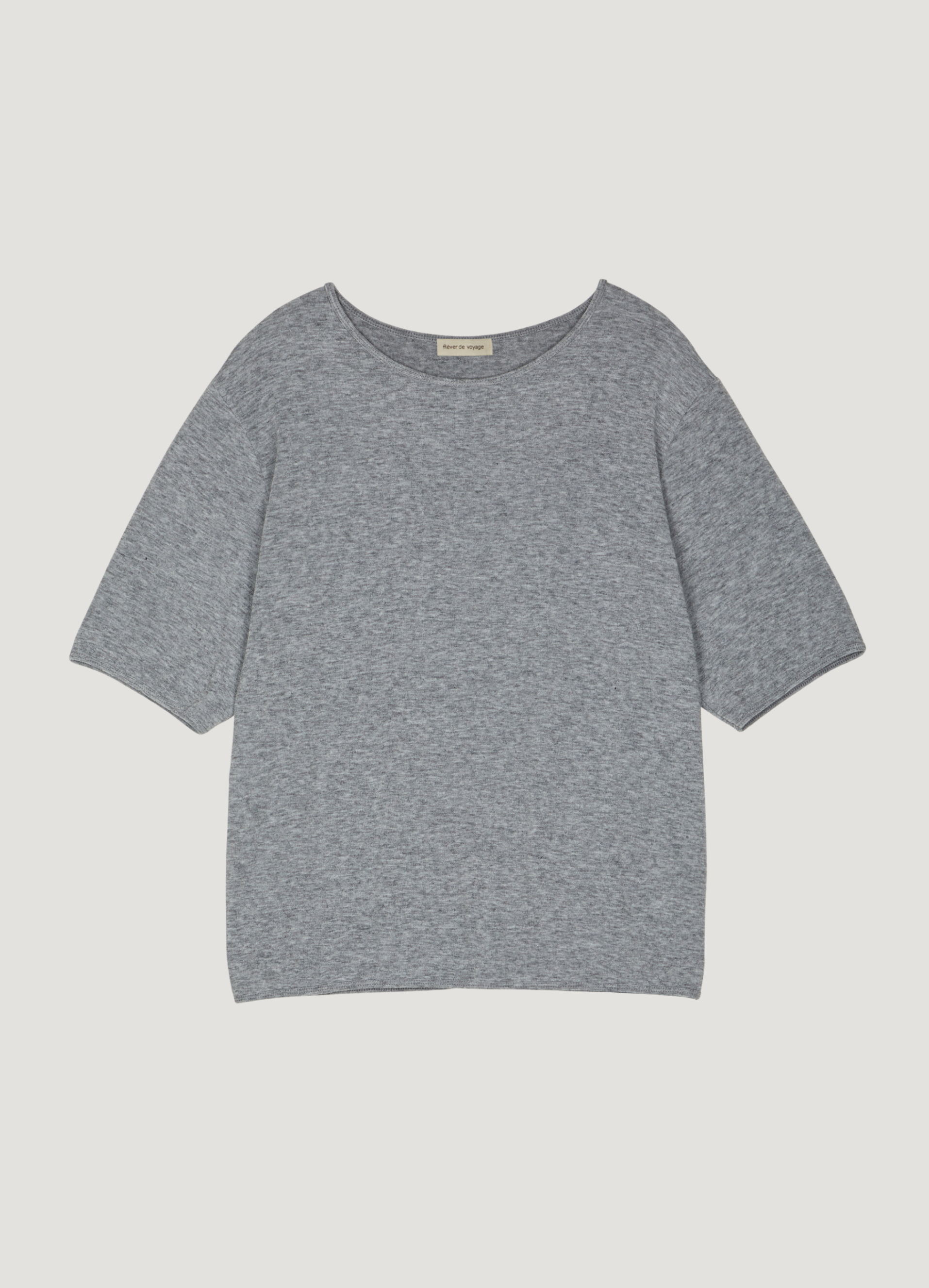 Bulky Wool Span T-shirt (Melange Gray) out of stock