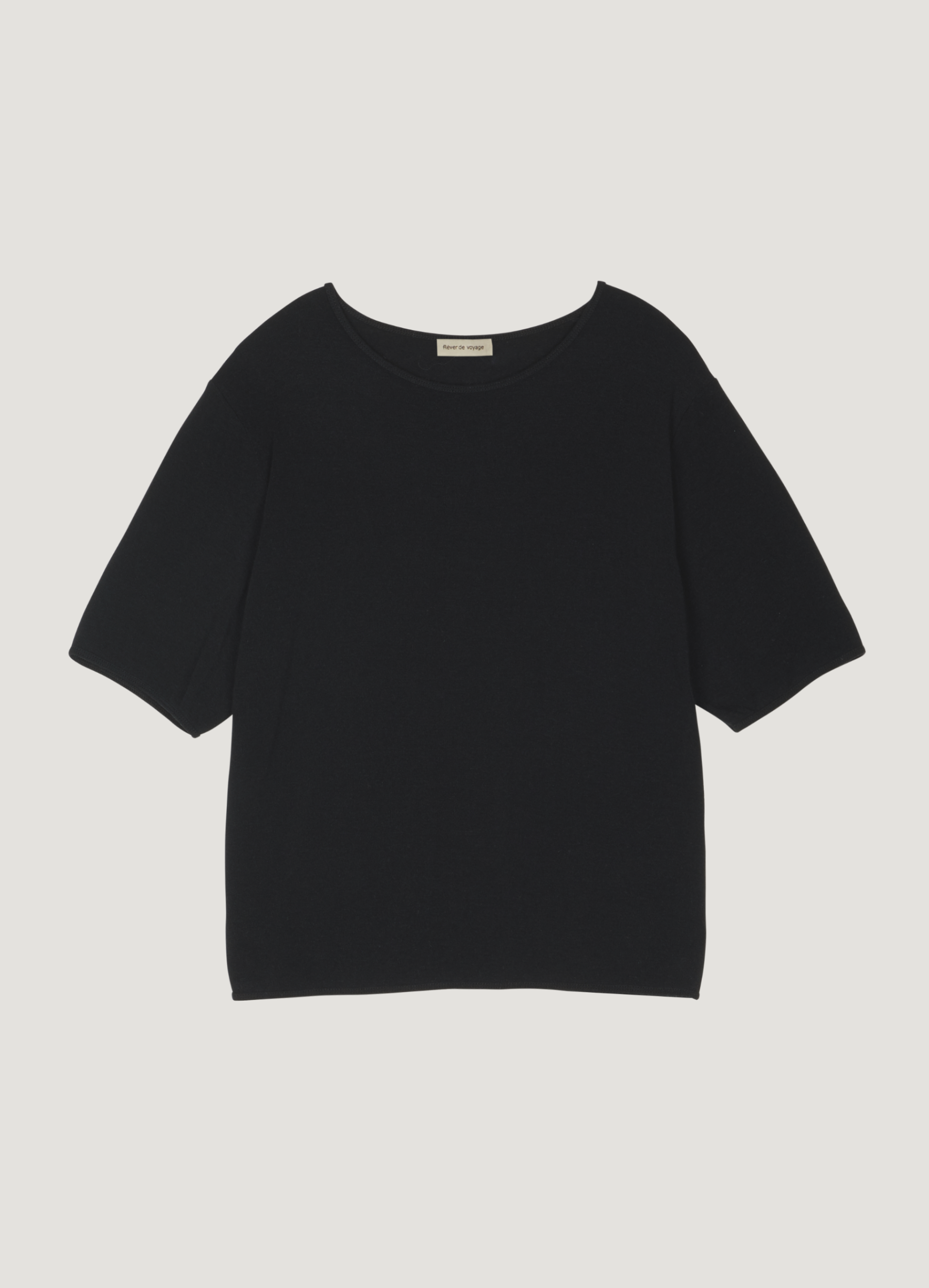 Bulky Wool Span T-shirt (Black) out of stock