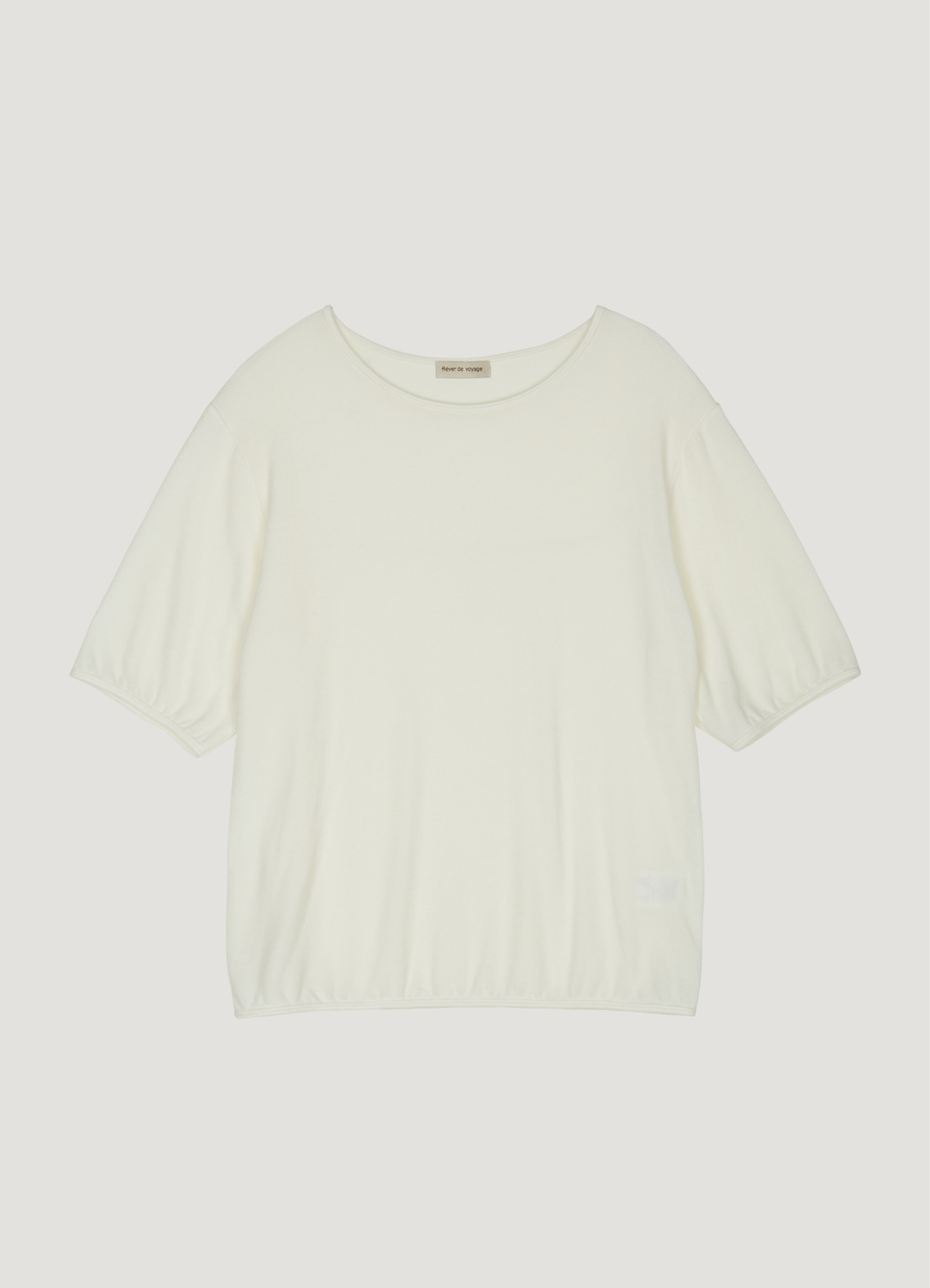 Bulky Wool Span T-shirt (Ivory) Out Of Stock