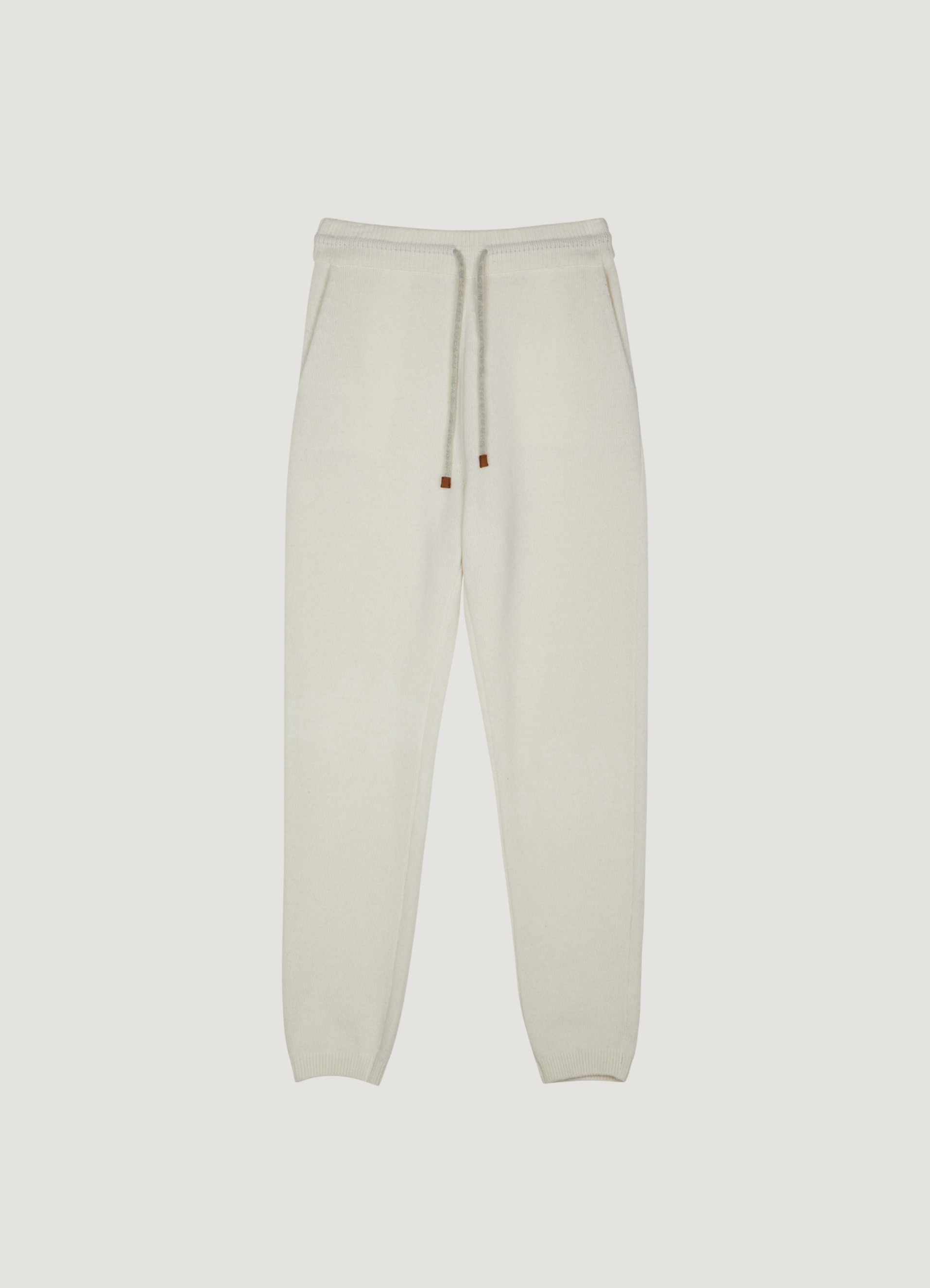 Cashmere Blend Knit Pants (Ivory) Out of Stock