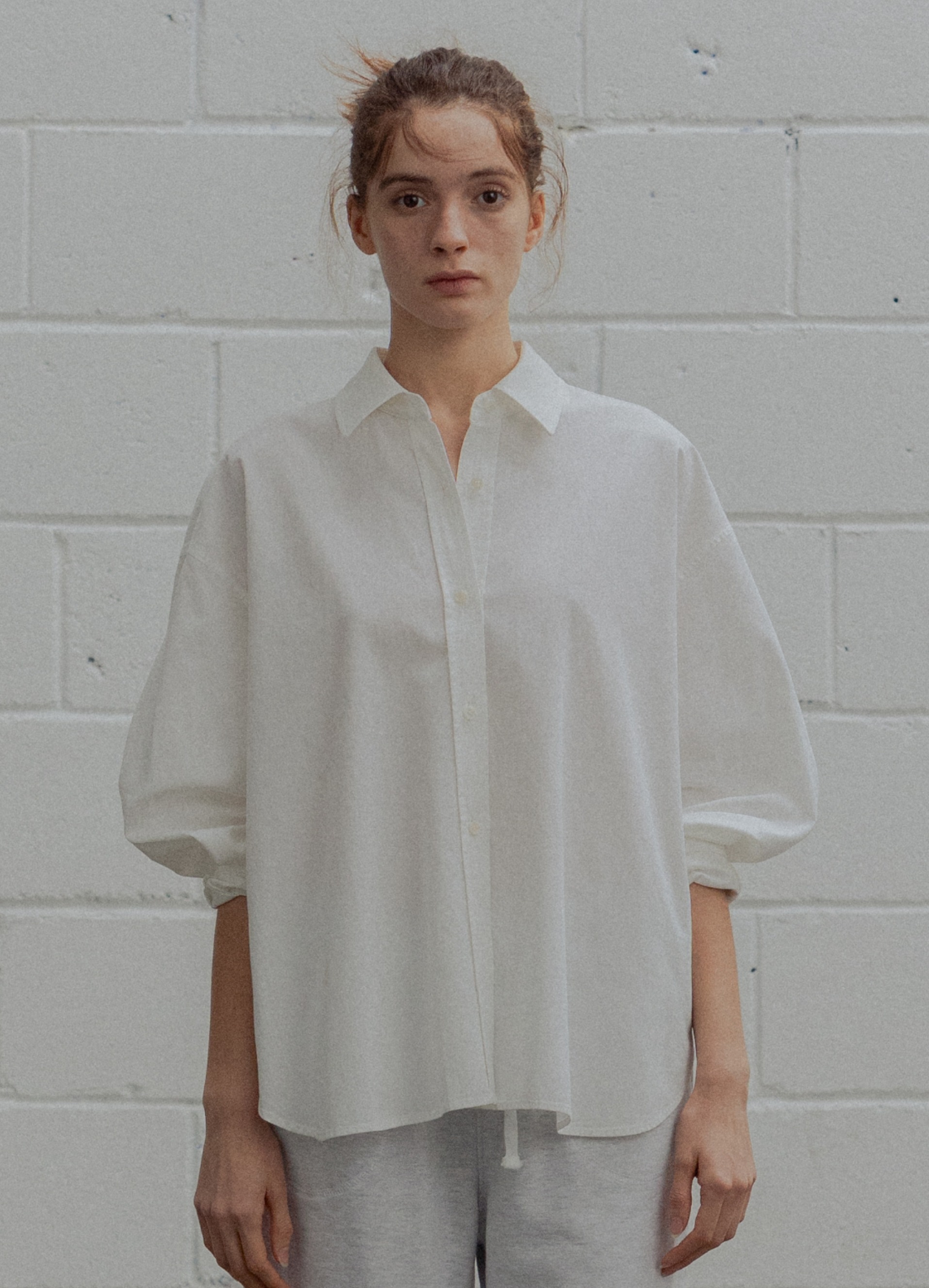 Basic Over Shirt (Ivory) Out of stock